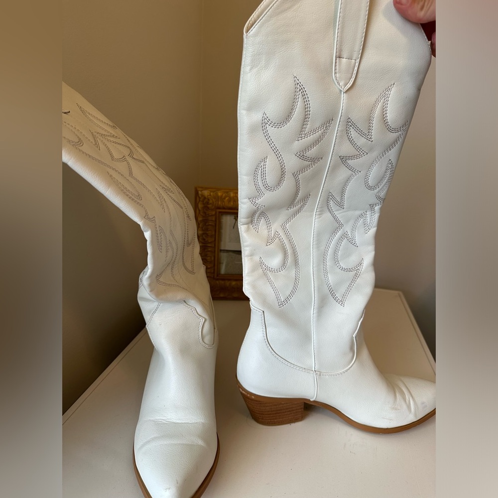 White cowboy boots